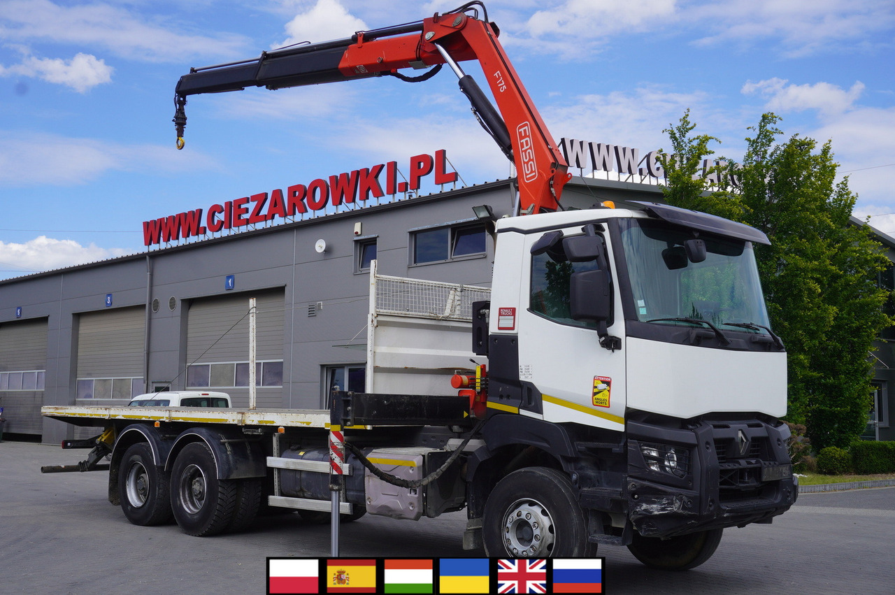 RENAULT K380 6x4 / FASSI F175 crane 7.85 t / 120 thousand km! - Dropside/ Flatbed truck, Crane truck: picture 3 RENAULT K380 6x4 / FASSI F175 crane 7.85 t / 120 thousand km! - Dropside/ Flatbed truck, Crane truck: picture 3