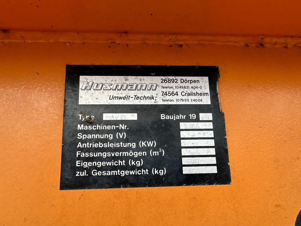 Garbage truck body Husmann -Presscontainer /Müllpresse: picture 8