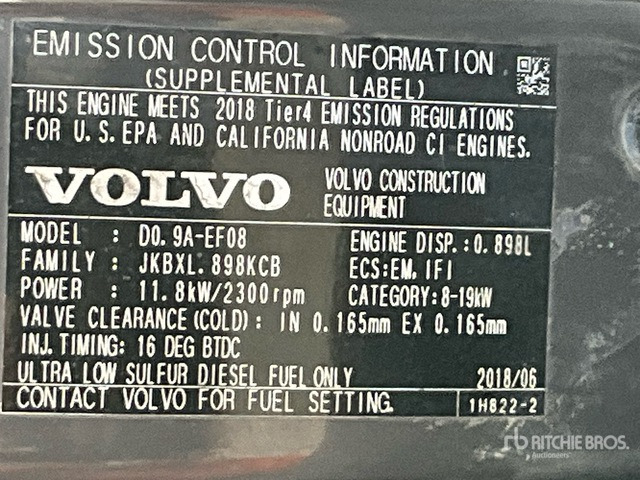 2018 Volvo EC18D Mini Excavator: <6.6t - Mini excavator: picture 5 2018 Volvo EC18D Mini Excavator: <6.6t - Mini excavator: picture 5