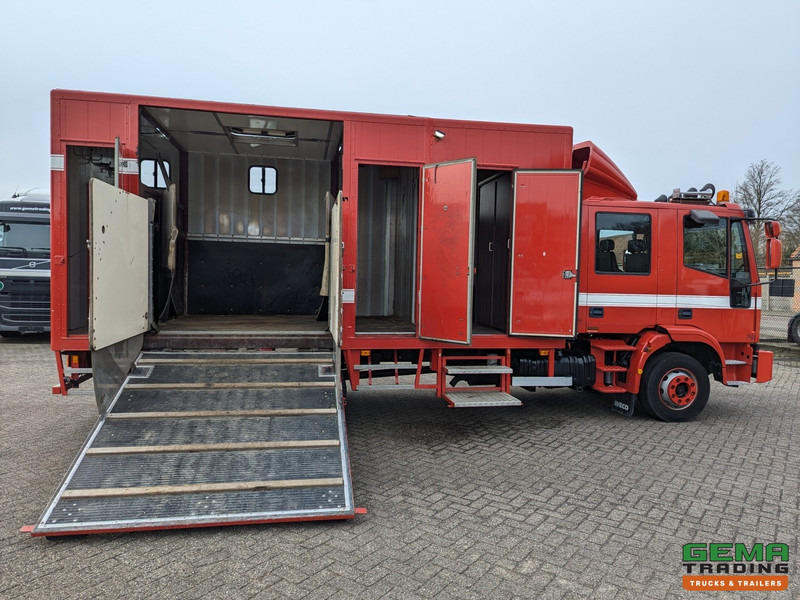 Horse truck Iveco Tector ML120E24D 4x2 Euro3 DubbelCabine - Paardenwagen 3-Paards - Kleedruimte - Hydraulische klep- TOP!: picture 15