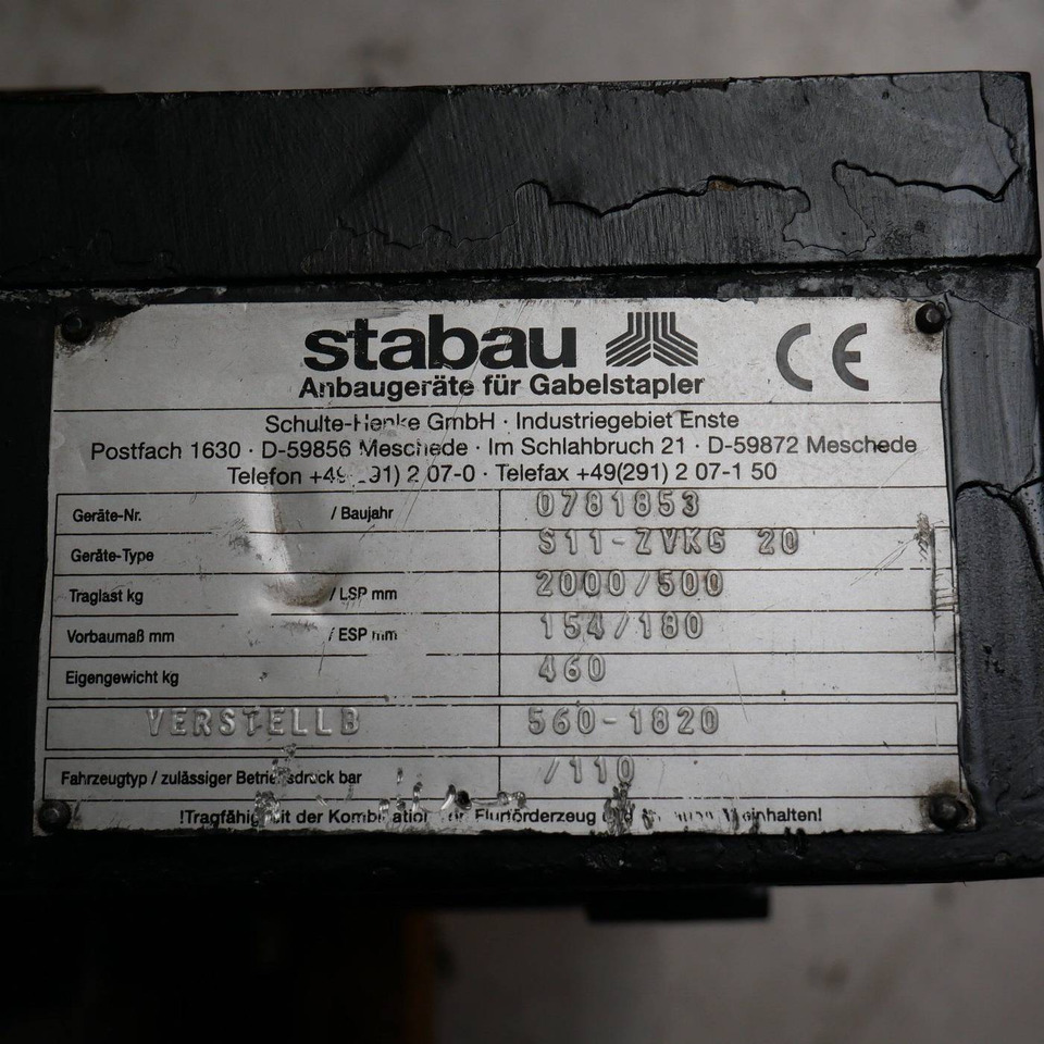 Stabau Fork positioner with separate side shift - Attachment: picture 4 Stabau Fork positioner with separate side shift - Attachment: picture 4