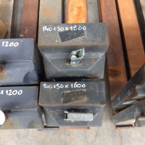 Forks 140x50x1600, FEM3A - Forks for Material handling equipment: picture 1 Forks 140x50x1600, FEM3A - Forks for Material handling equipment: picture 1
