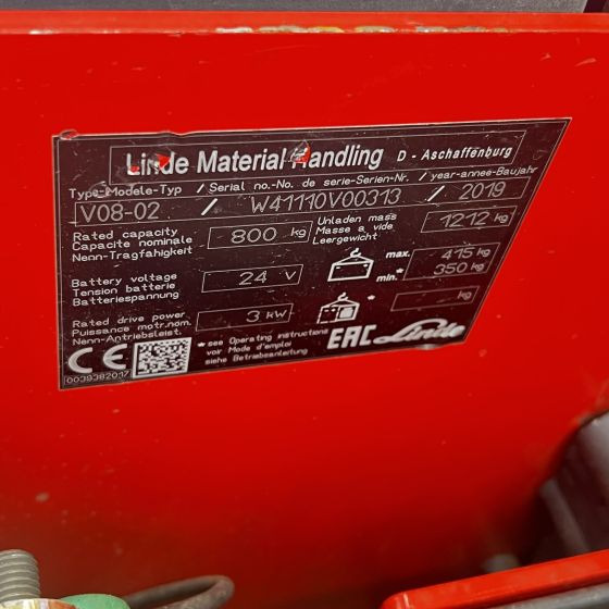 Linde V08-02 (1110) - Order picker: picture 4 Linde V08-02 (1110) - Order picker: picture 4