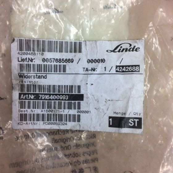 Resistor for Linde - Electrical system for Material handling equipment: picture 2 Resistor for Linde - Electrical system for Material handling equipment: picture 2