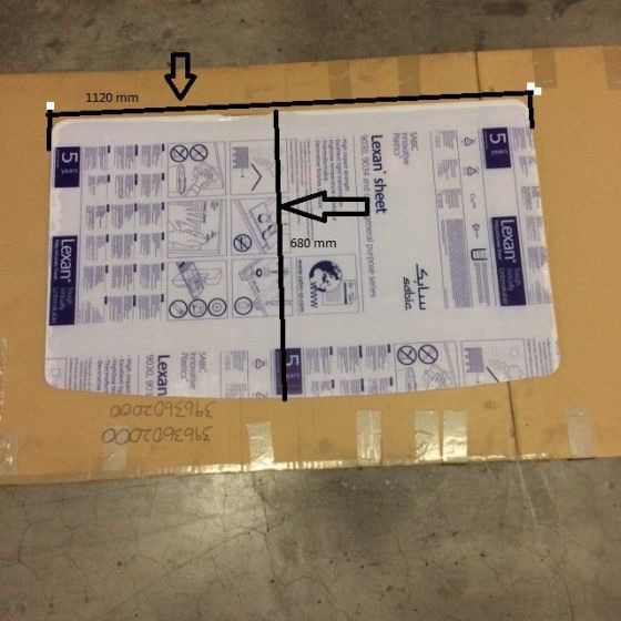 Roof window PC for Linde - Window and parts for Material handling equipment: picture 2 Roof window PC for Linde - Window and parts for Material handling equipment: picture 2