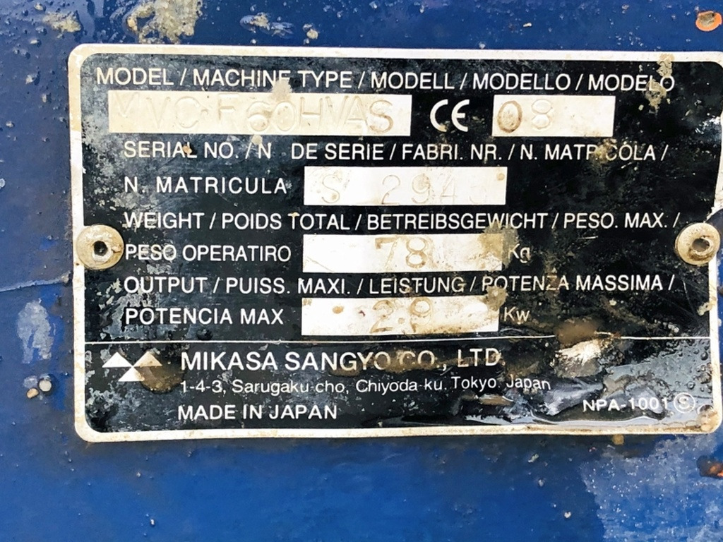 Diverses MIKASA MVCF60HVAS (3931) - Vibratory plate: picture 3 Diverses MIKASA MVCF60HVAS (3931) - Vibratory plate: picture 3