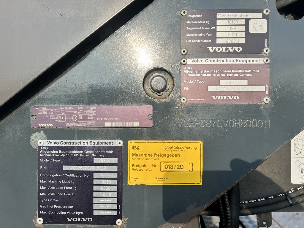 Asphalt paver Volvo 6870 C (111414): picture 7