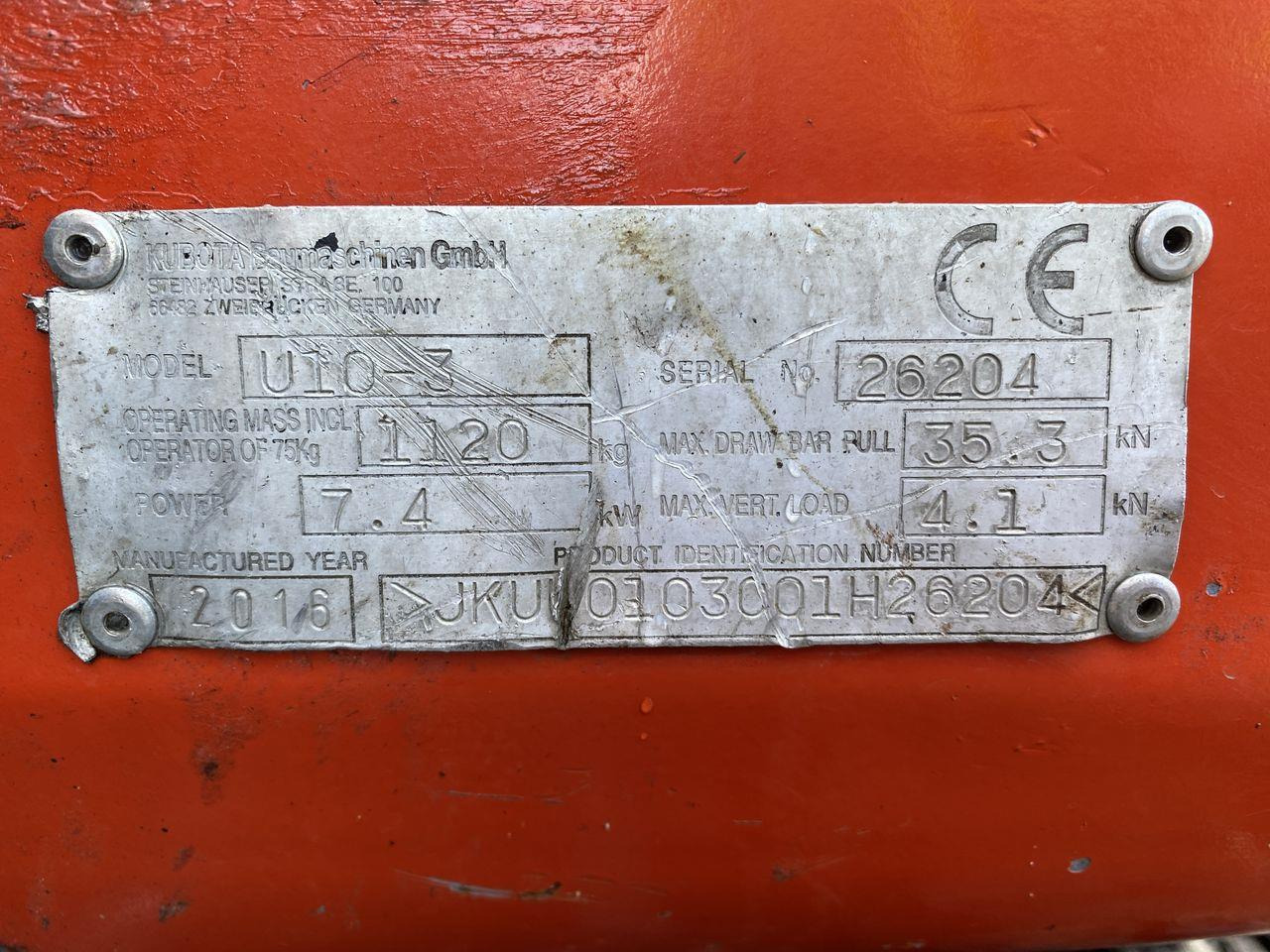 Mini excavator Kubota U10-3: picture 10