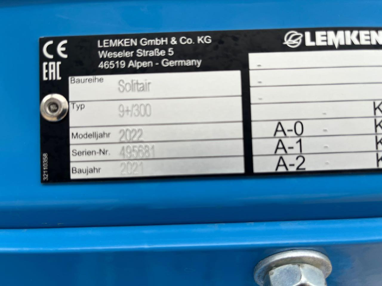 Combine seed drill Lemken Zirkon 12 / Solitär 9-300: picture 7