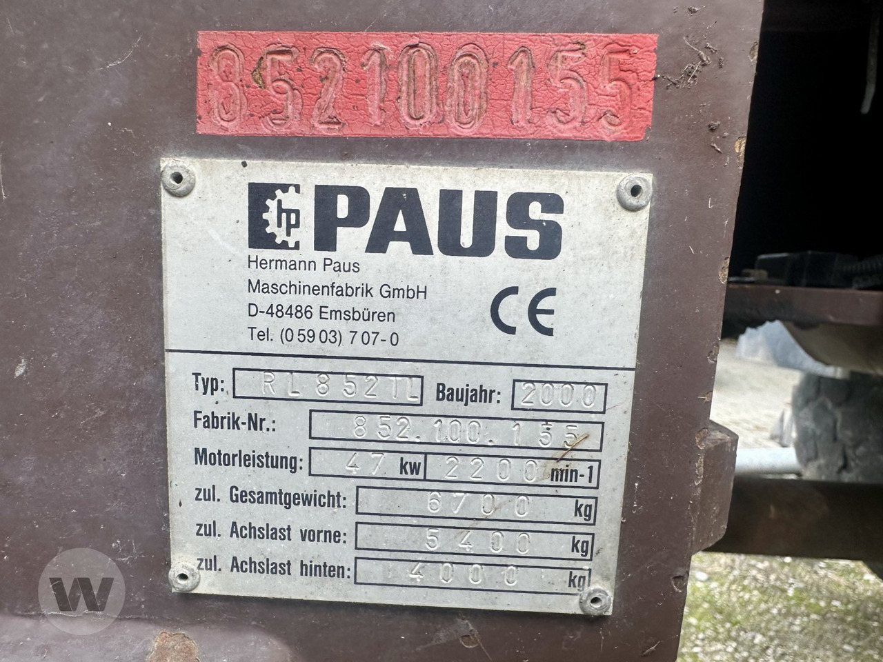 Paus RL 852 TL - Telescopic handler: picture 2 Paus RL 852 TL - Telescopic handler: picture 2