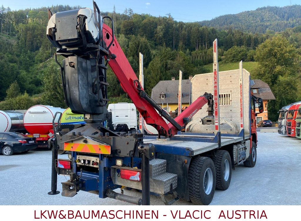 Timber truck, Crane truck MAN TGS Holztransporter mit Kran Palfinger: picture 14