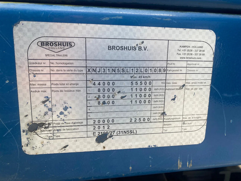 Broshuis 3-AUD-44 | 10280KG EMTY !!!!! | AIR-SUSPENSION | 2400 MM EXTENDABLE | on lease Broshuis 3-AUD-44 | 10280KG EMTY !!!!! | AIR-SUSPENSION | 2400 MM EXTENDABLE |: picture 20