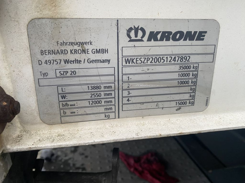Curtainsider semi-trailer Krone | SCHUIFZEIL | 2500 KG LAADKLEP | STUUR-AS | LIFT-AS |: picture 10