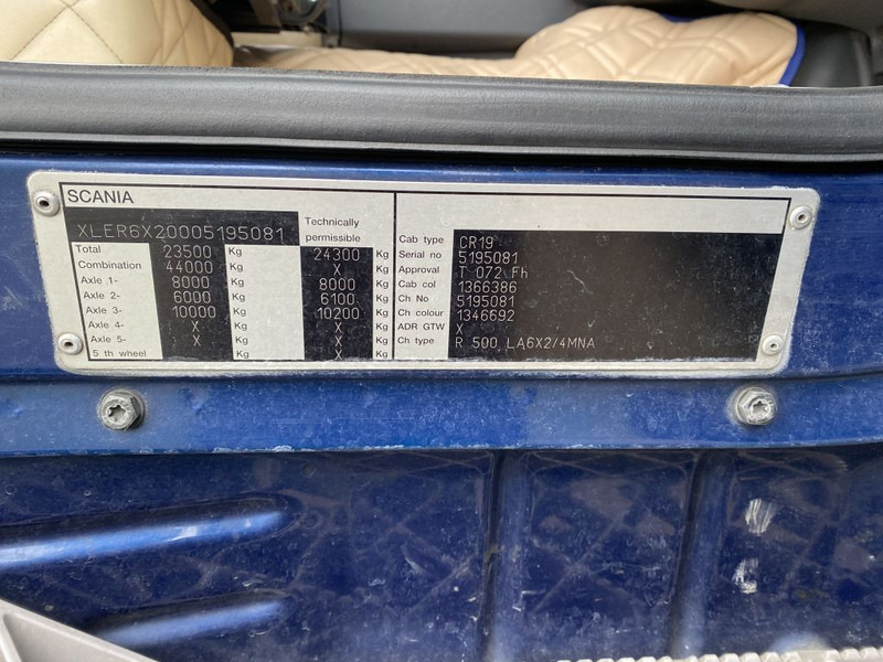 Tractor unit Scania R500 V8 | 6X2 NMA | RETARDER | 2008 | STEERING MIDLIFT: picture 12