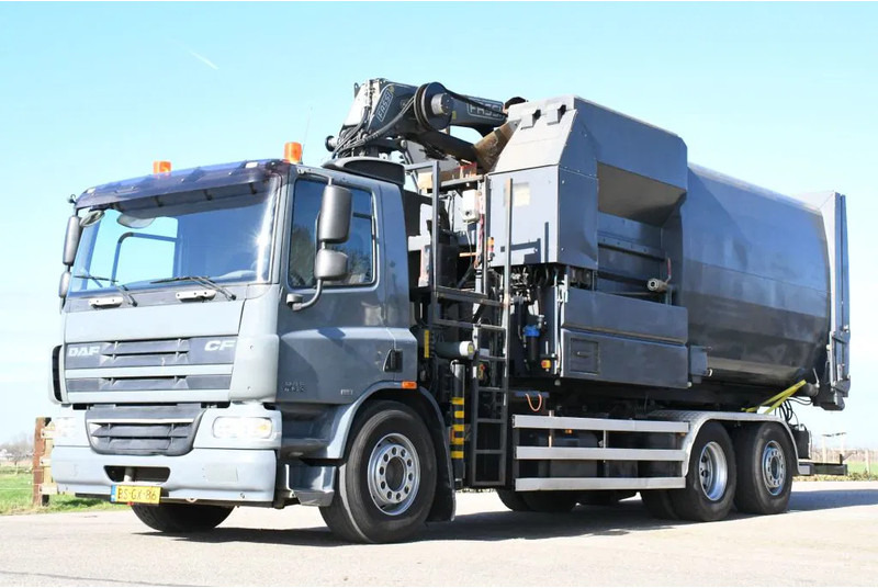Hook lift truck, Crane truck DAF CF75/310 FAN !!KRAAN/HAAK!!PERSCONTAINER!!HIGH PRESURRE CLEANING!!HOGEDRUK REINIGING!!HOCH DRUCK WASHEN SYSTEM!!REINIGING!GEJO B: picture 16
