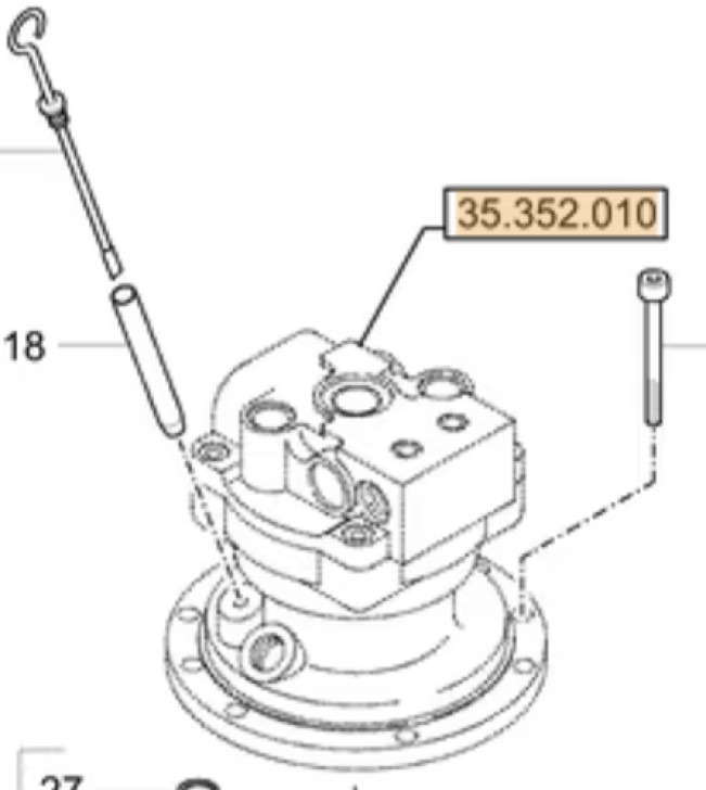Case 31M9-10152SG8 - 31M9-10152SG - Swing motor for Construction machinery: picture 1 Case 31M9-10152SG8 - 31M9-10152SG - Swing motor for Construction machinery: picture 1
