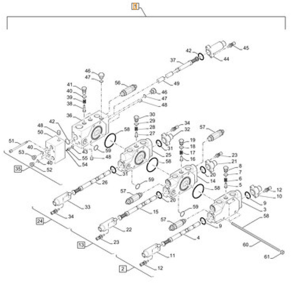 Case 33MH-10121 - 51521163 - Hydraulic valve for Construction machinery: picture 1 Case 33MH-10121 - 51521163 - Hydraulic valve for Construction machinery: picture 1