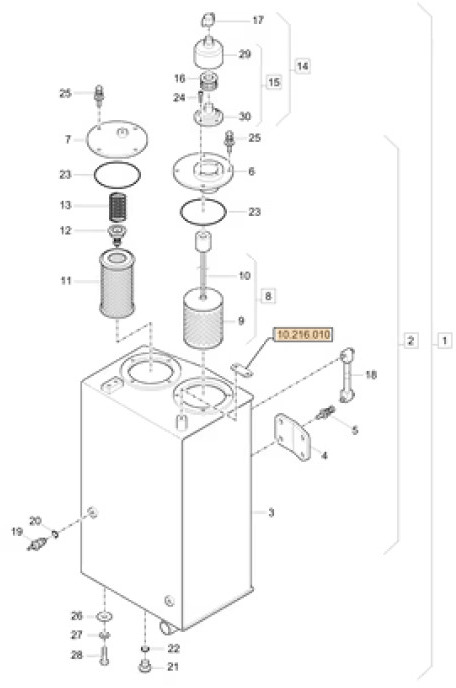 Case 3LML03100 - Fuel tank for Construction machinery: picture 2 Case 3LML03100 - Fuel tank for Construction machinery: picture 2