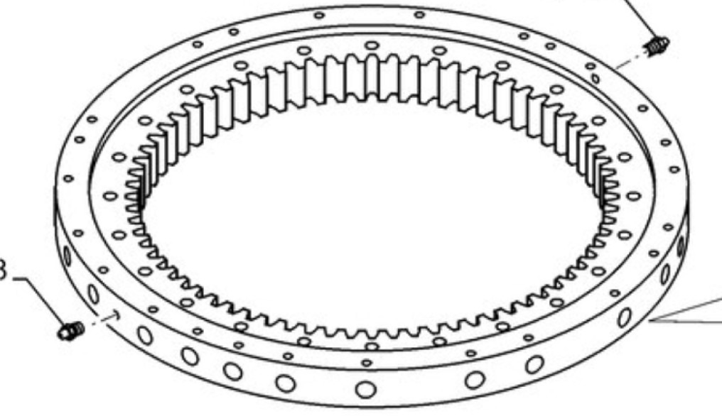Case KAB10010 - KAB0733 - Slewing ring for Construction machinery: picture 1 Case KAB10010 - KAB0733 - Slewing ring for Construction machinery: picture 1