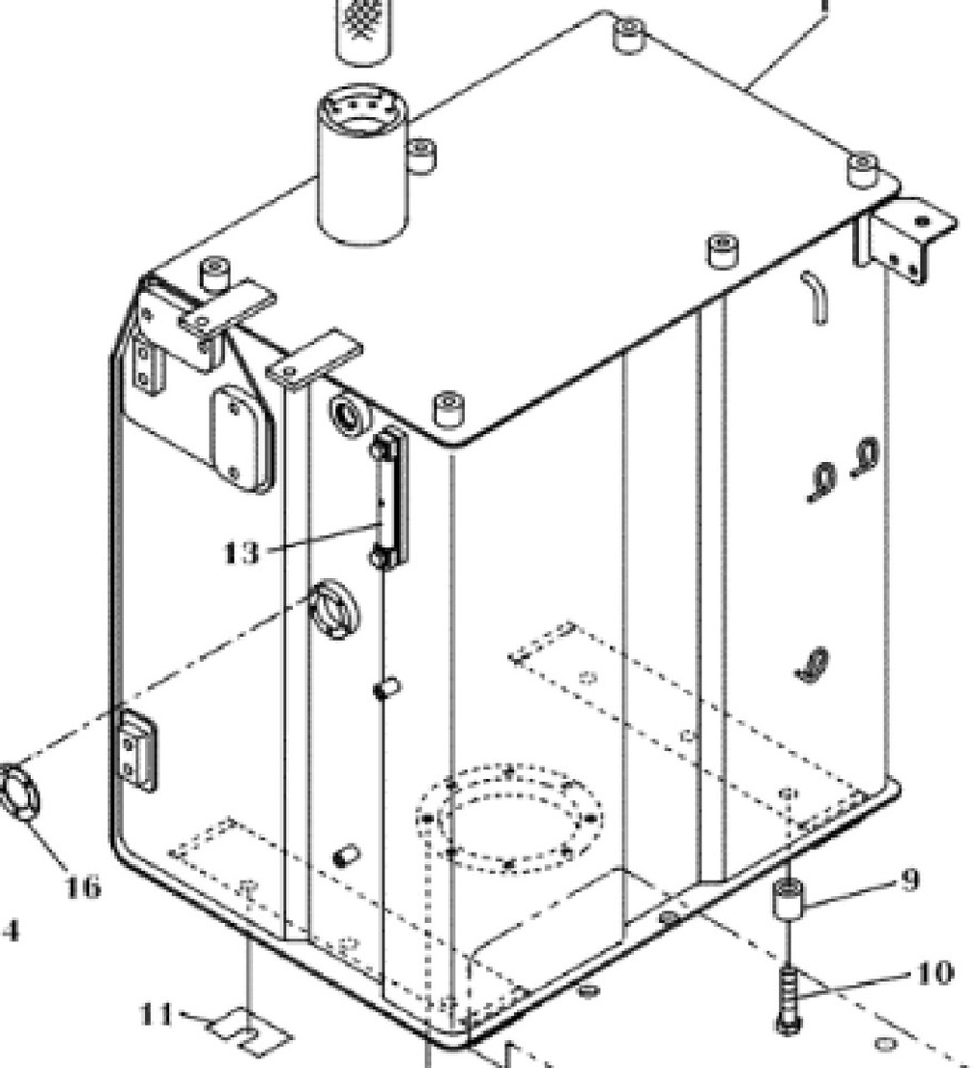 Case KLH12430 - KLH12250 - Fuel tank for Construction machinery: picture 1 Case KLH12430 - KLH12250 - Fuel tank for Construction machinery: picture 1