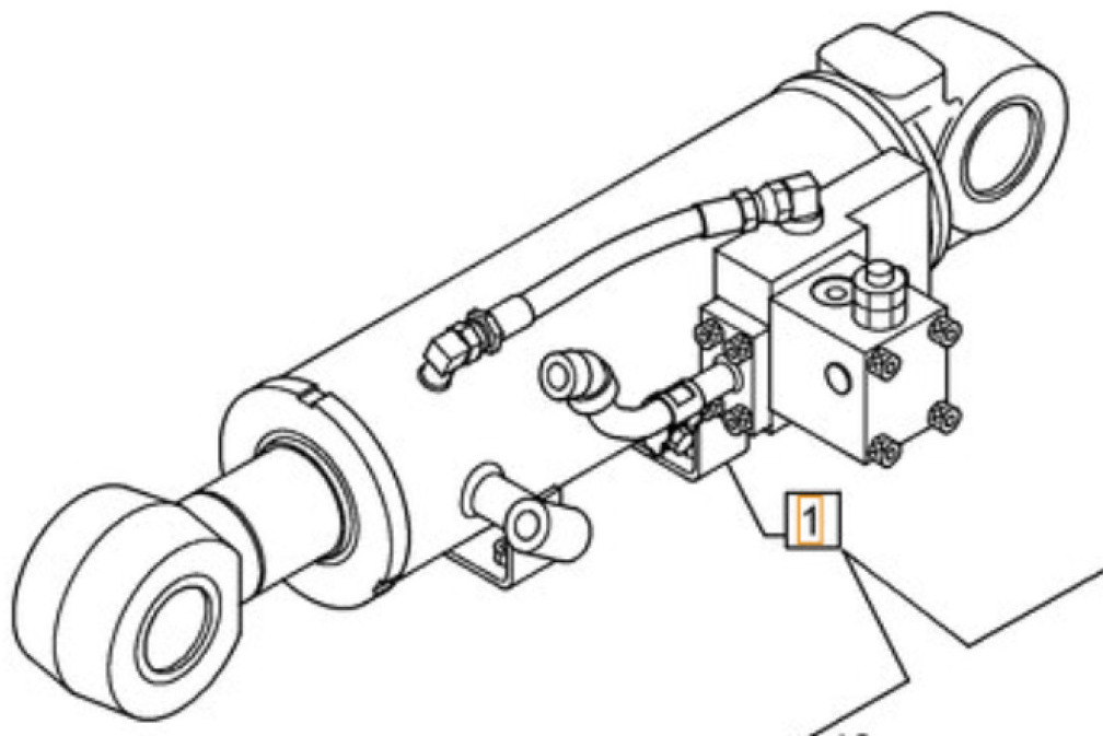 Case KMV25500 - Hydraulic cylinder for Construction machinery: picture 1 Case KMV25500 - Hydraulic cylinder for Construction machinery: picture 1