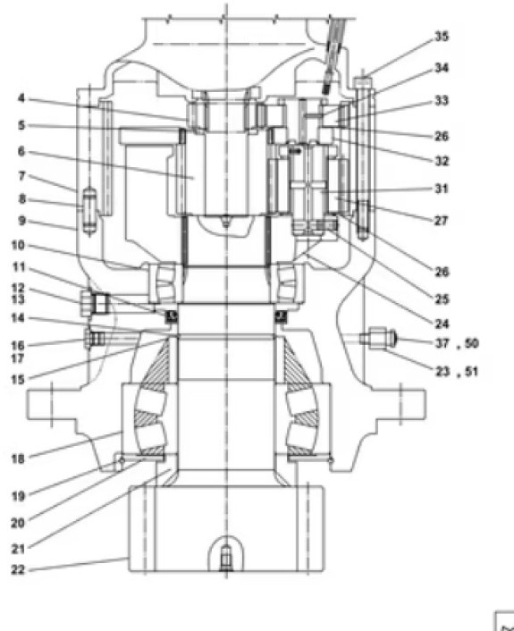 Case KRC12360 - KRC10650 - Swing motor for Construction machinery: picture 1 Case KRC12360 - KRC10650 - Swing motor for Construction machinery: picture 1
