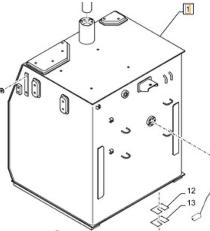 Case KSH14390 - Fuel tank for Construction machinery: picture 1 Case KSH14390 - Fuel tank for Construction machinery: picture 1