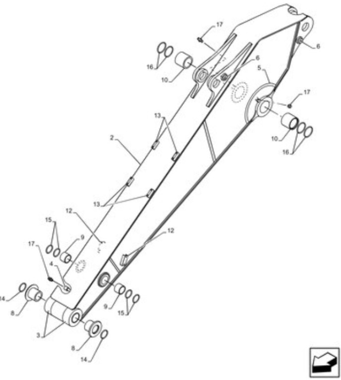 Case KSV17472 - KSV17470 - Boom for Construction machinery: picture 1 Case KSV17472 - KSV17470 - Boom for Construction machinery: picture 1
