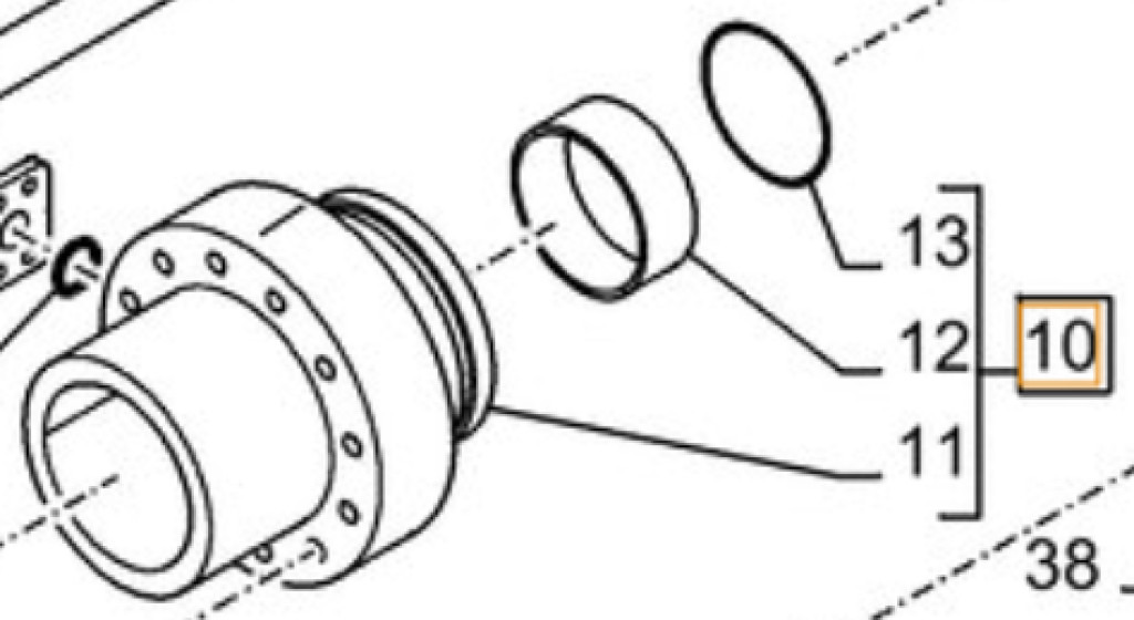 Case LU003630 - Hydraulic cylinder for Construction machinery: picture 1 Case LU003630 - Hydraulic cylinder for Construction machinery: picture 1