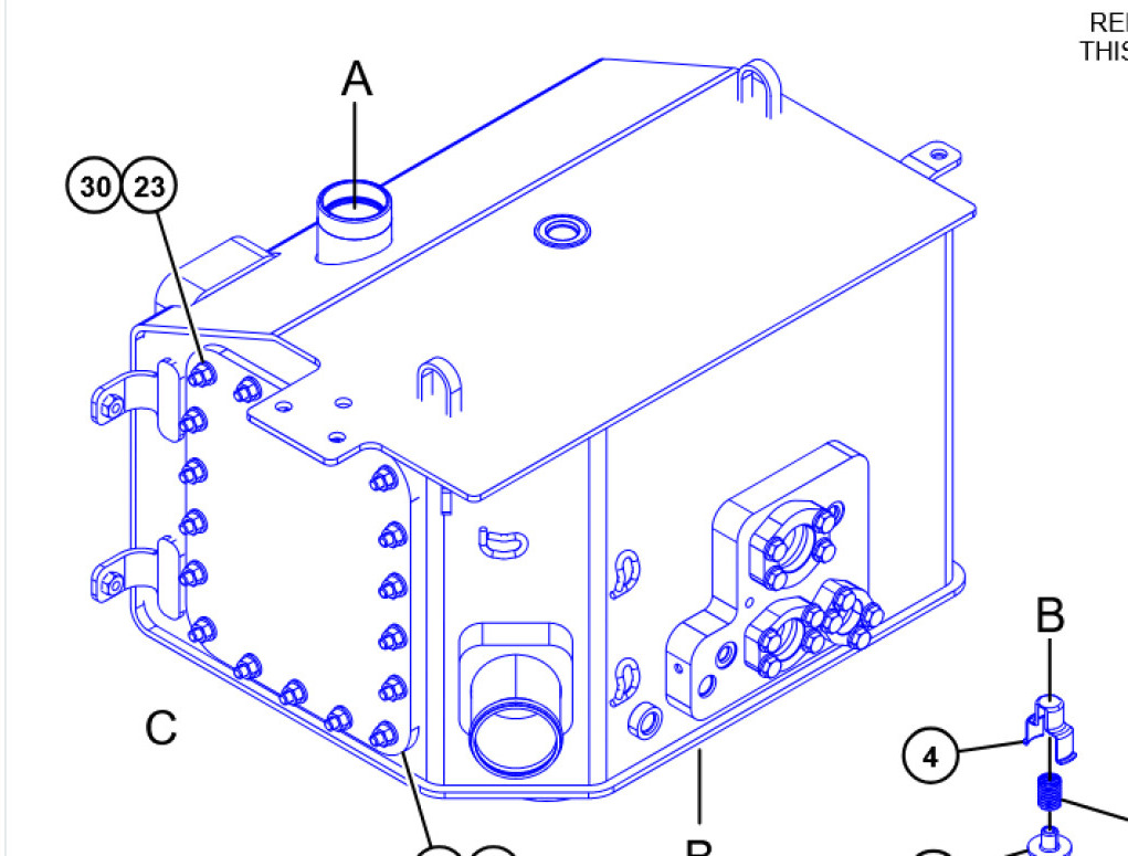 Caterpillar 5990871 - 4646890 - Hydraulic tank for Construction machinery: picture 1 Caterpillar 5990871 - 4646890 - Hydraulic tank for Construction machinery: picture 1