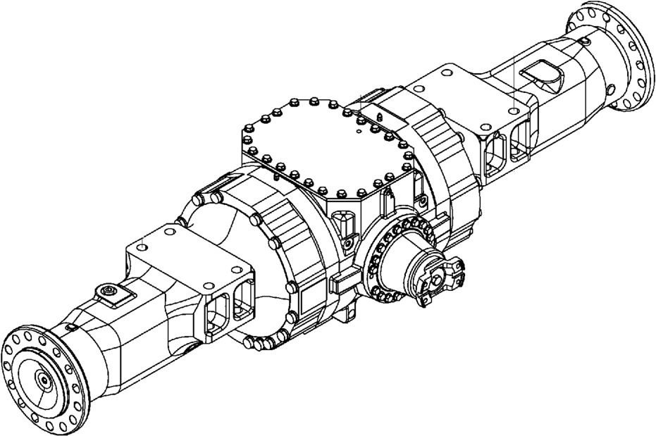 Hitachi 63F-30 - 9292756 - Rear axle for Construction machinery: picture 1 Hitachi 63F-30 - 9292756 - Rear axle for Construction machinery: picture 1