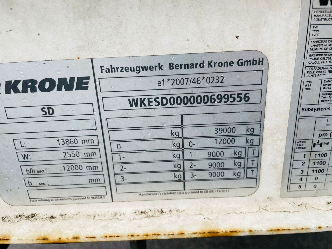 Curtainsider semi-trailer Krone SD MEGA LINER: picture 8