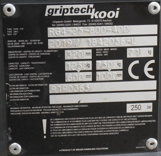 GRIPTECH Griptech RG 4 25 800/400 - Forks for Forklift: picture 4 GRIPTECH Griptech RG 4 25 800/400 - Forks for Forklift: picture 4