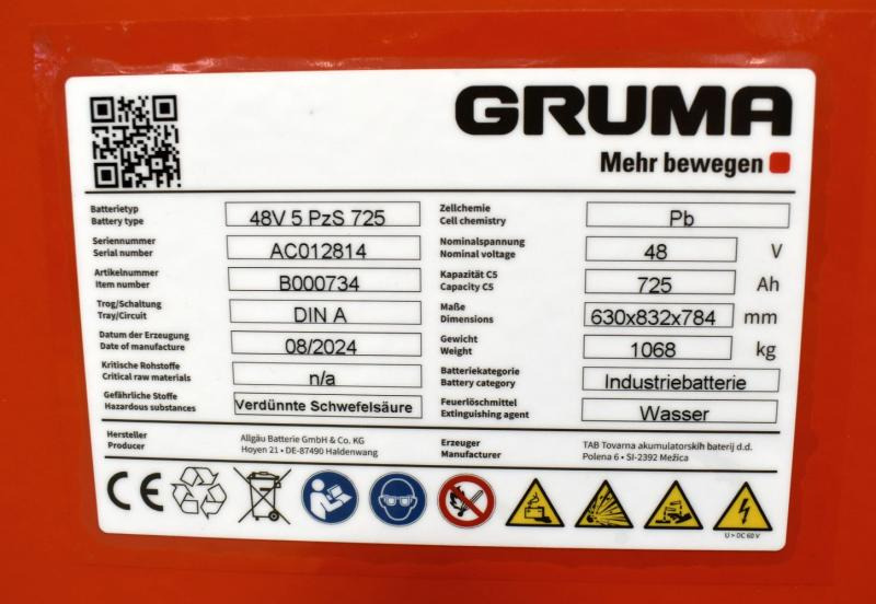GRUMA 48 Volt 5 PzS 725 Ah - Battery: picture 5 GRUMA 48 Volt 5 PzS 725 Ah - Battery: picture 5