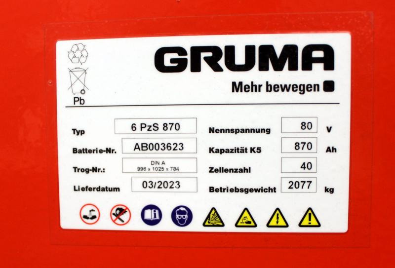 GRUMA 80 Volt 6 PzS 870 Ah - Battery: picture 5 GRUMA 80 Volt 6 PzS 870 Ah - Battery: picture 5