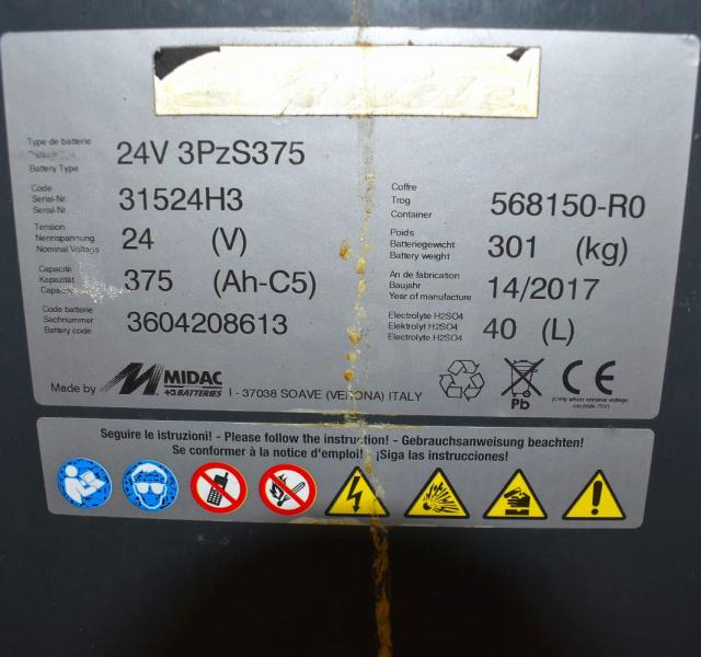 MIDAC 24 Volt 3 PzS 375 Ah - Battery for Material handling equipment: picture 5 MIDAC 24 Volt 3 PzS 375 Ah - Battery for Material handling equipment: picture 5