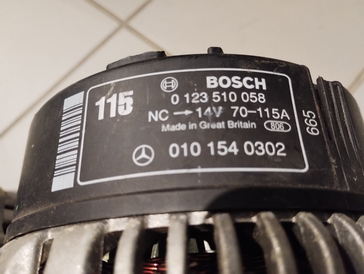 Alternator Mercedes 0101540302 0123510058 BOSCH 115A - Alternator for Van: picture 2 Alternator Mercedes 0101540302 0123510058 BOSCH 115A - Alternator for Van: picture 2