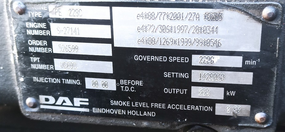 DAF 2 x  CF 75 310 PE228 C - Engine and parts for Truck: picture 4 DAF 2 x  CF 75 310 PE228 C - Engine and parts for Truck: picture 4