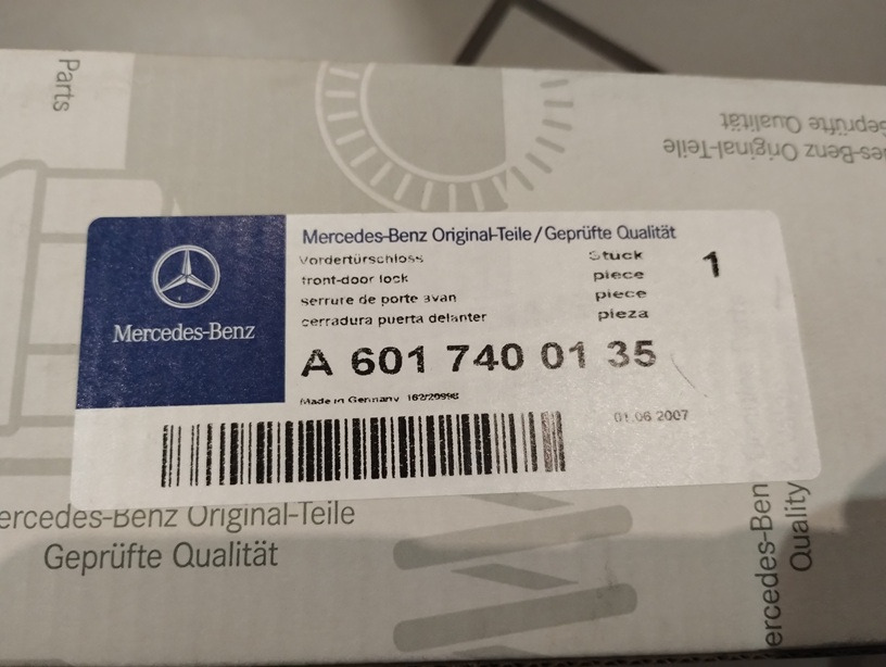 ZAMEK DRZWI TYŁ REAR DOOR LOCK MERCEDES T1 207 208 308 310 6017400135 - Cab and interior for Van: picture 3 ZAMEK DRZWI TYŁ REAR DOOR LOCK MERCEDES T1 207 208 308 310 6017400135 - Cab and interior for Van: picture 3