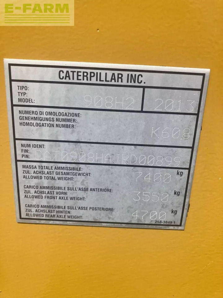 Mini excavator Caterpillar radlader cat 908 h2: picture 6