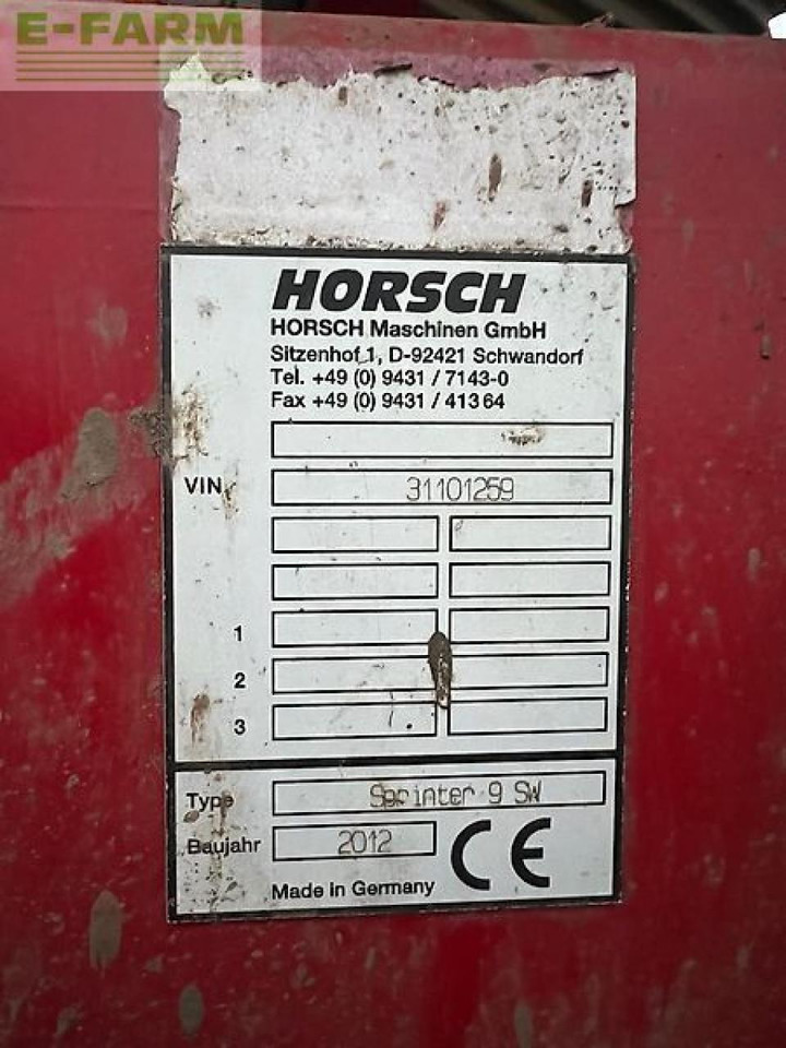 Horsch sprinter 9 sw - Seed drill: picture 2 Horsch sprinter 9 sw - Seed drill: picture 2