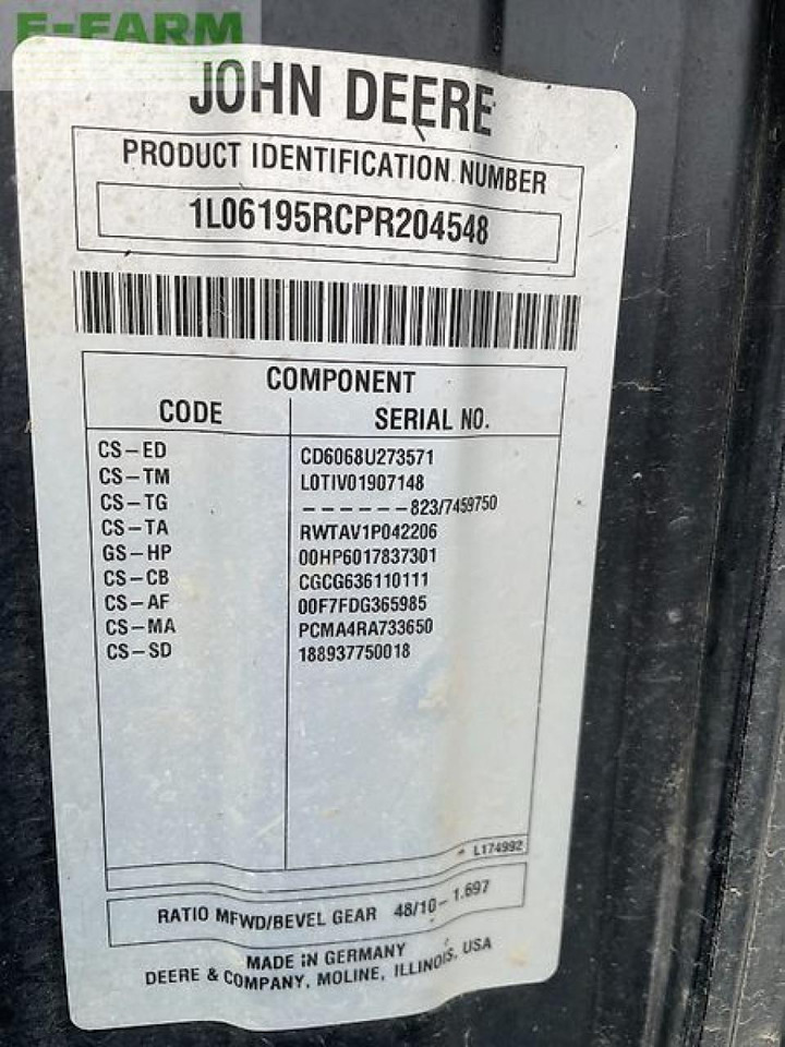 Farm tractor John Deere 6r195 garantie bis 13.12.26: picture 27 Farm tractor John Deere 6r195 garantie bis 13.12.26: picture 27