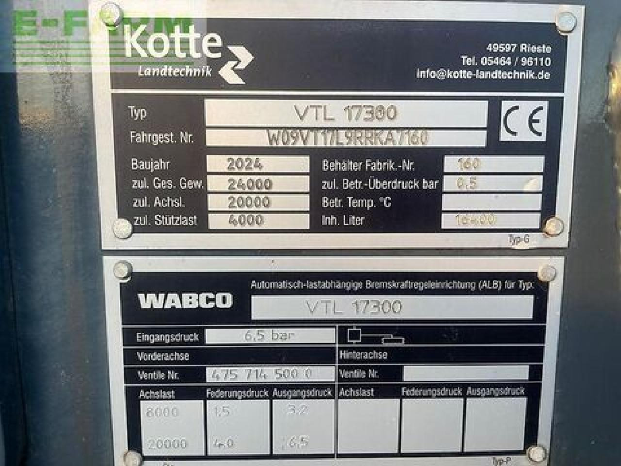 Slurry tanker Kotte garant vt 17300 18,75qm: picture 19 Slurry tanker Kotte garant vt 17300 18,75qm: picture 19