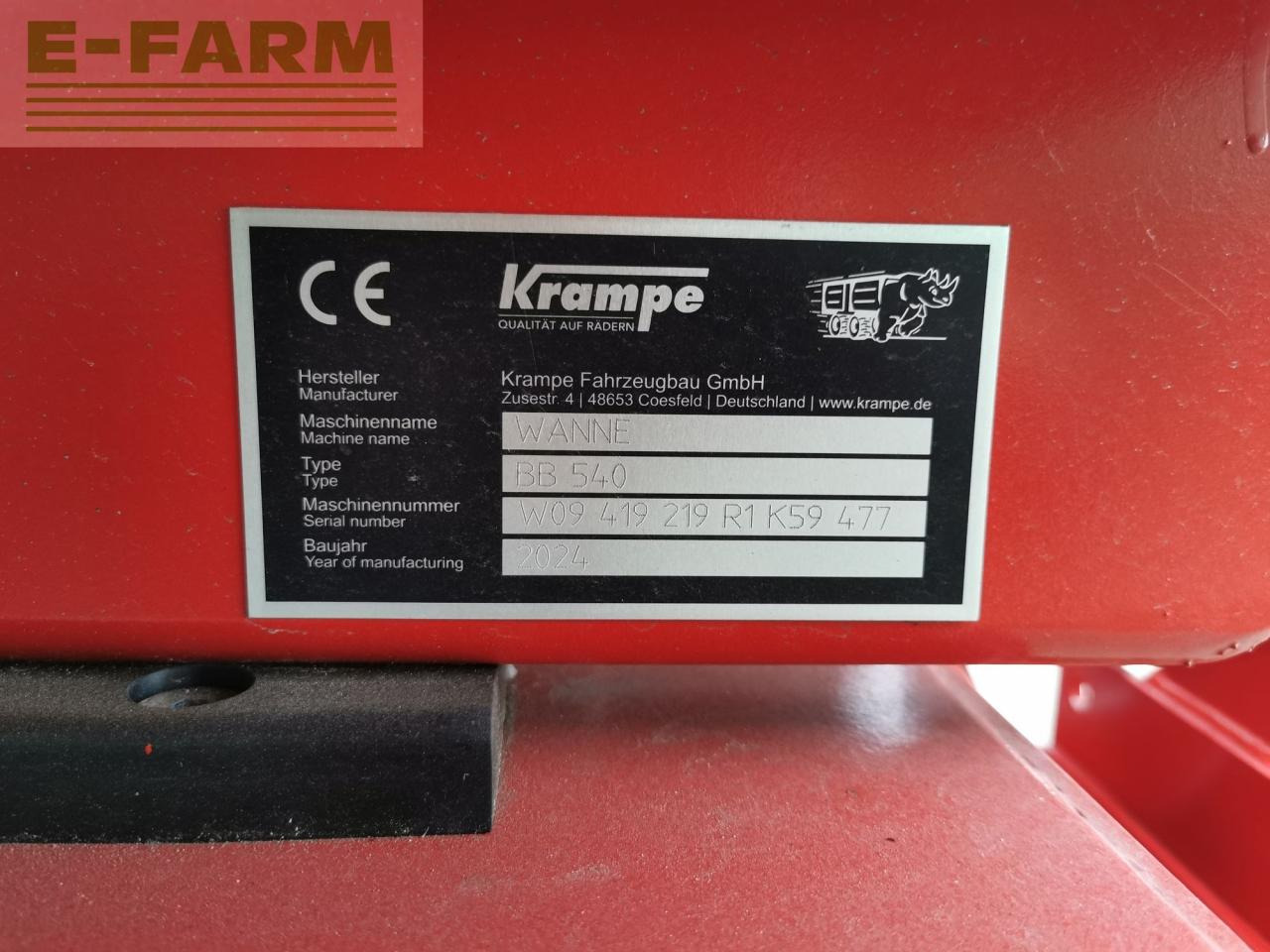 Farm tipping trailer/ Dumper Krampe Big Body 540: picture 10