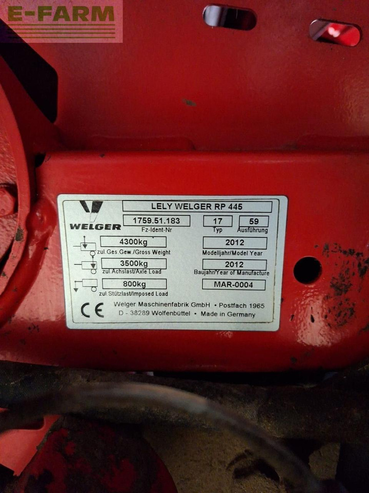 Lely RP 445 - Square baler: picture 5 Lely RP 445 - Square baler: picture 5