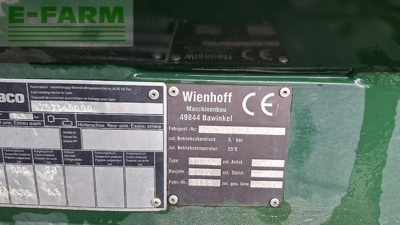 Fertilizing equipment Wienhoff 20300 t ptw: picture 24