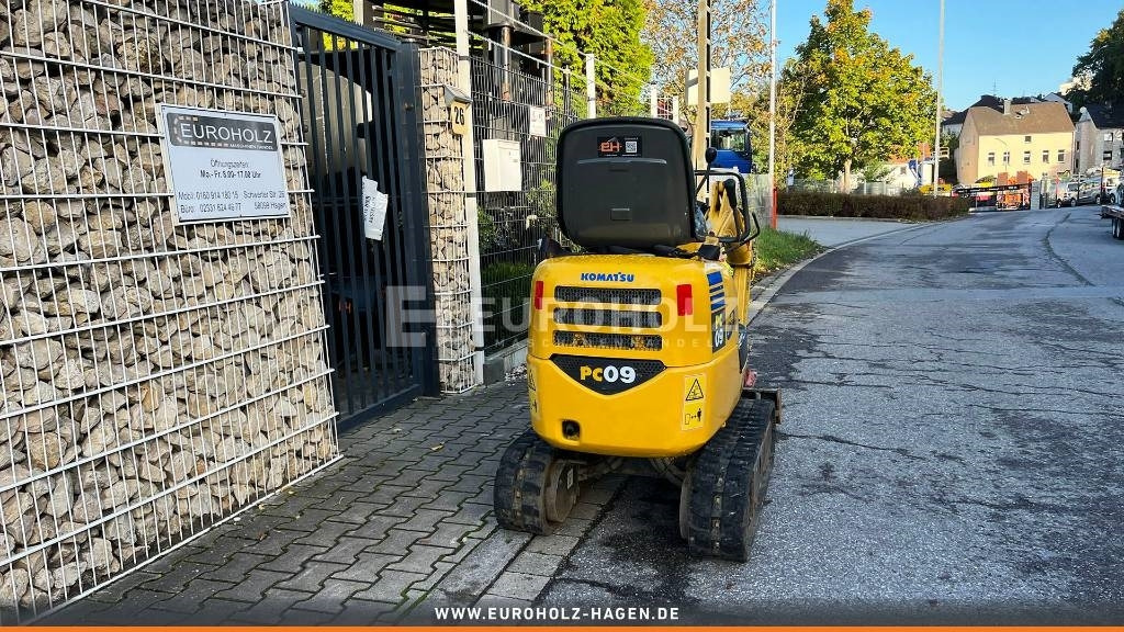 Mini excavator Komatsu Minibagger PC09, Schnellwechsler MS01, Knickmatick: picture 9