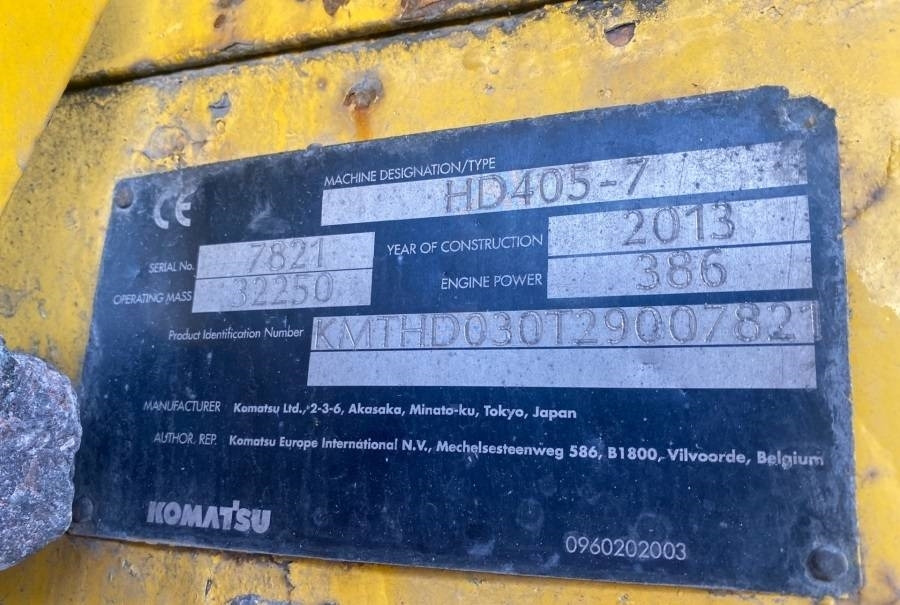 Komatsu HD405-7 - Rigid dumper/ Rock truck: picture 3 Komatsu HD405-7 - Rigid dumper/ Rock truck: picture 3