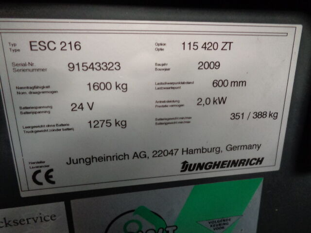 Jungheinrich ESC 216 - Reach truck: picture 3 Jungheinrich ESC 216 - Reach truck: picture 3