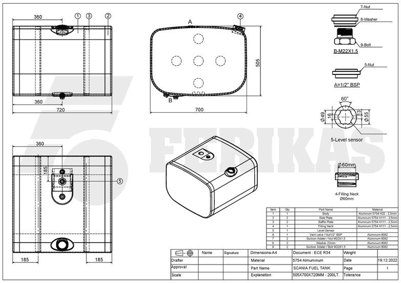 New Fuel tank for Truck Scania: picture 7 New Fuel tank for Truck Scania: picture 7